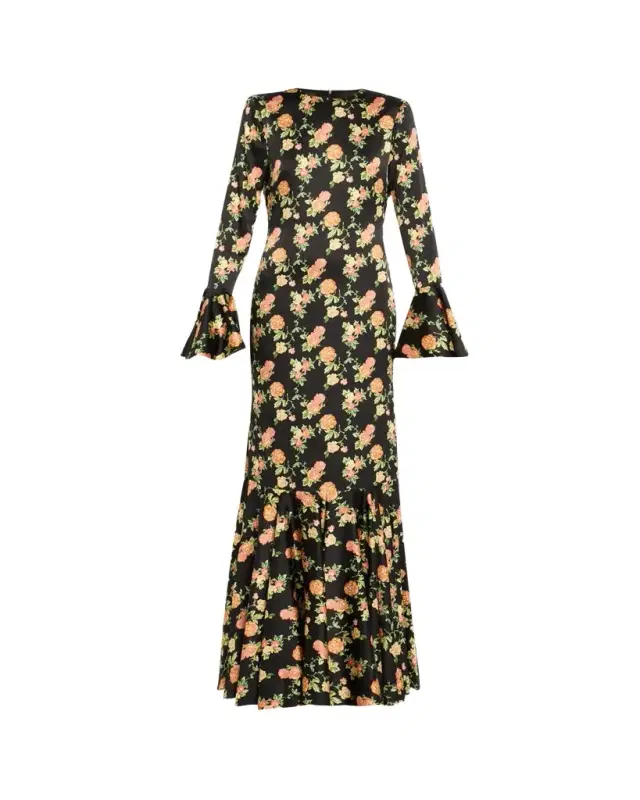 Allonia Floral Silk Gown