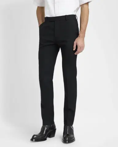 Alexander McQueen Men's Wool Cigarette Trousers | Thumbnail 4 Alexander McQueen Men's Wool Cigarette Trousers | Thumbnail 4