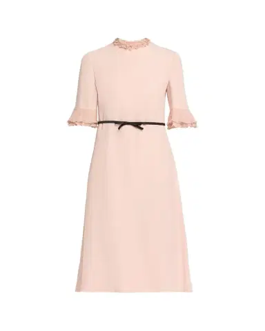 Valentino Garavani Ruffle 3/4-Sleeve Bow Midi Dress | Thumbnail 1