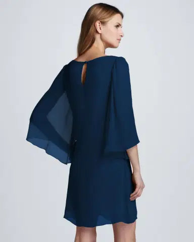 Rickie Freeman for Teri Jon Taffeta & Floral Organza Midi Shirtdress | Thumbnail 6