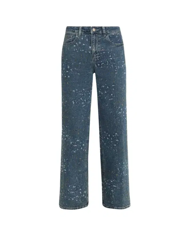 Meteor Shower Baggy Jeans with Labels