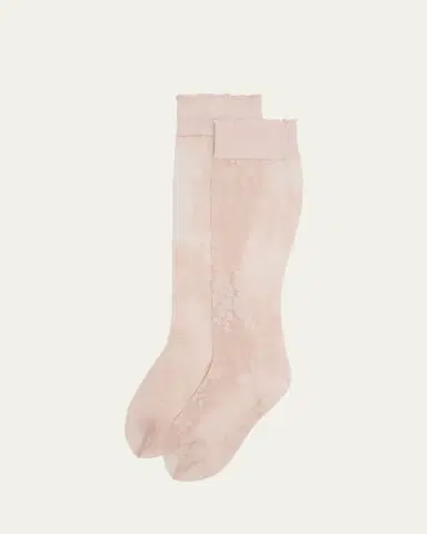Valentino Garavani Knee-High Lace Socks | Thumbnail 2