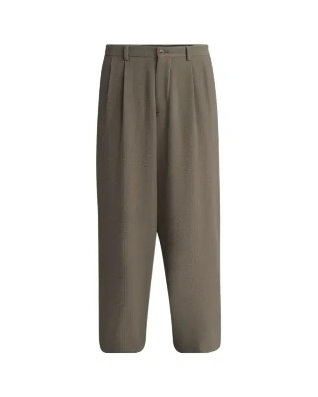 Men's Pleated Wool Stretch Seersucker Trousers Men's Pleated Wool Stretch Seersucker Trousers