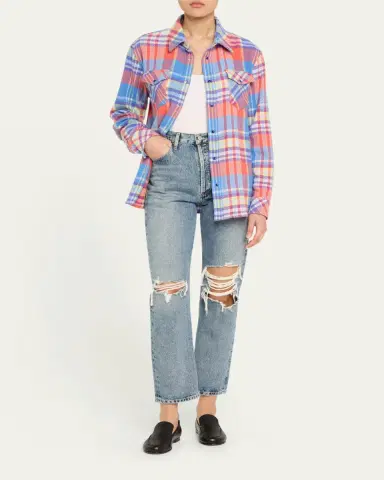 God's True Cashmere Creator Tartan Cashmere Button-Down Shirt | Thumbnail 6