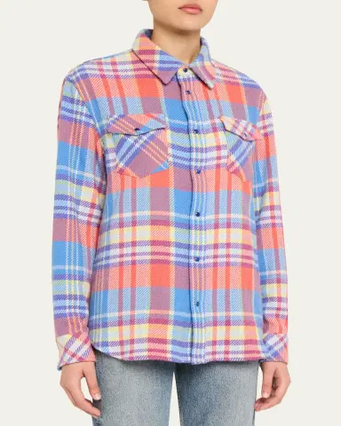 God's True Cashmere Creator Tartan Cashmere Button-Down Shirt | Thumbnail 8