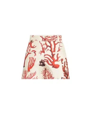 Libertine Venetian Coral High-Rise Silk Shorts | Thumbnail 1