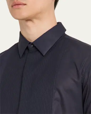 Giorgio Armani Men's Pleated Bib Tuxedo Shirt | Thumbnail 11 Giorgio Armani Men's Pleated Bib Tuxedo Shirt | Thumbnail 11