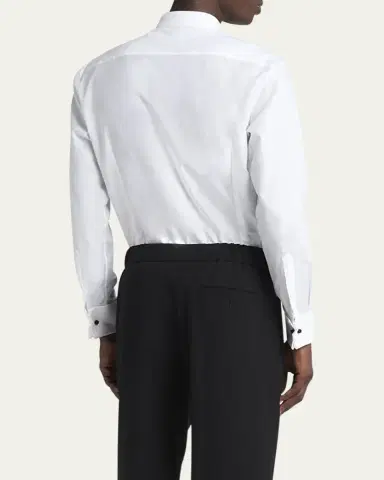 Giorgio Armani Men's Pleated Bib Tuxedo Shirt | Thumbnail 5 Giorgio Armani Men's Pleated Bib Tuxedo Shirt | Thumbnail 5