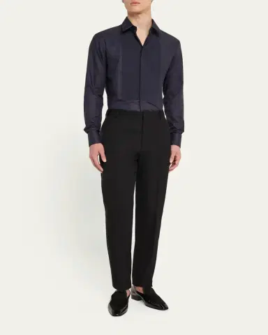 Giorgio Armani Men's Pleated Bib Tuxedo Shirt | Thumbnail 8 Giorgio Armani Men's Pleated Bib Tuxedo Shirt | Thumbnail 8