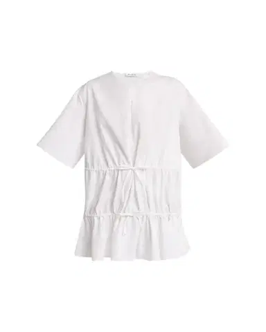 Alaïa Short-Sleeve Tiered Tie Mini Dress | Thumbnail 1