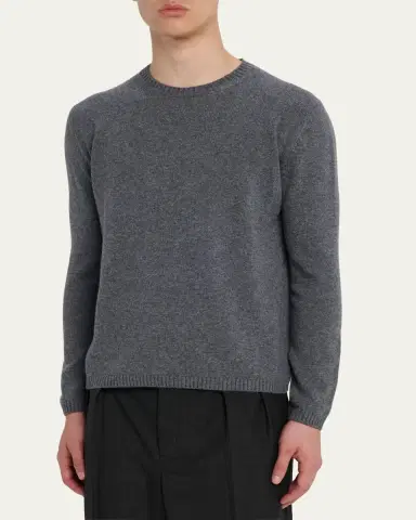 Bergdorf Goodman Men's Cashmere Crewneck Sweater | Thumbnail 4 Bergdorf Goodman Men's Cashmere Crewneck Sweater | Thumbnail 4