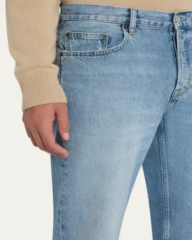 FRAME Men's Relaxed Cotton Denim Jeans | Thumbnail 5