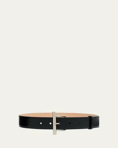 Alexander McQueen T-Bar Skinny Leather Belt | Thumbnail 2