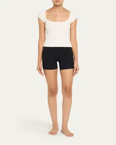 Skims Scoop-Neck Cotton Jersey Tee | Thumbnail 2