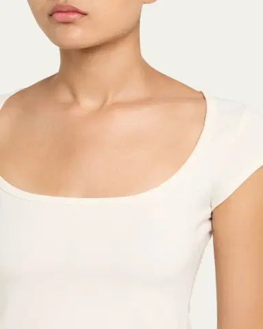 Skims Scoop-Neck Cotton Jersey Tee | Thumbnail 5