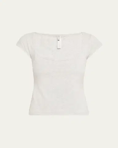 Skims Scoop-Neck Cotton Jersey Tee | Thumbnail 6