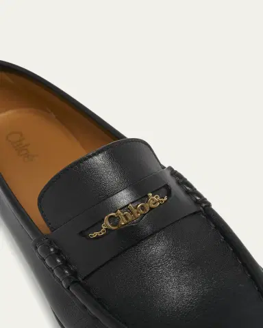 Chloé Leather Logo Chain Penny Loafers | Thumbnail 5 Chloé Leather Logo Chain Penny Loafers | Thumbnail 5