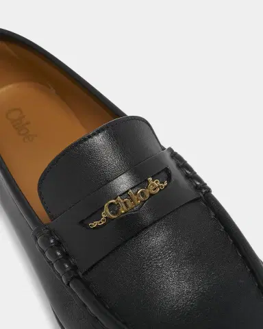 Chloé Leather Logo Chain Penny Loafers | Thumbnail 9 Chloé Leather Logo Chain Penny Loafers | Thumbnail 9