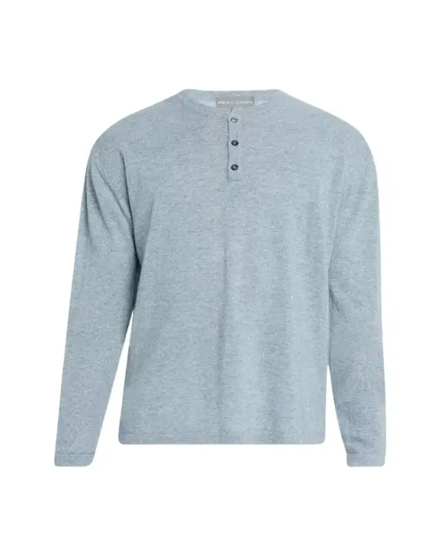Men's Cashmere and Linen Henley Sweater