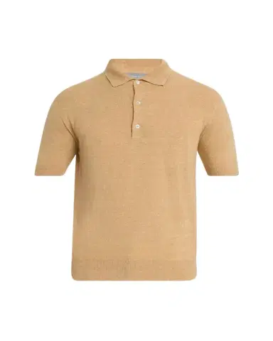 Bergdorf Goodman Men's Cashmere and Linen Short-Sleeve Polo Sweater | Thumbnail 1 Bergdorf Goodman Men's Cashmere and Linen Short-Sleeve Polo Sweater | Thumbnail 1