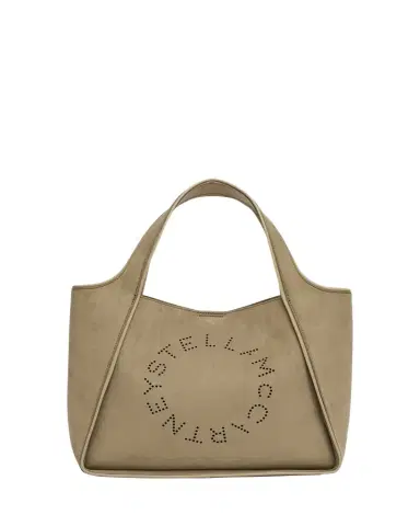 Stella McCartney Logo Alter Suede Shoulder Bag | Thumbnail 1 Stella McCartney Logo Alter Suede Shoulder Bag | Thumbnail 1