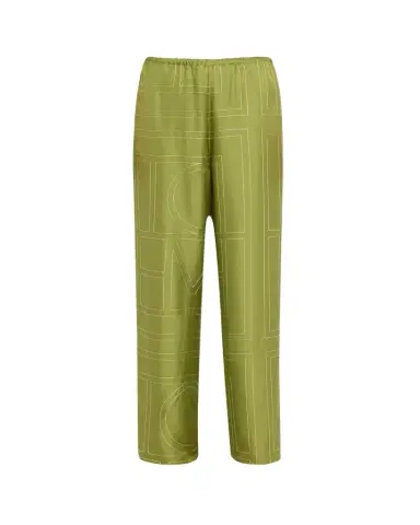 TOTEME Monogram Silk Pajama Bottoms | Thumbnail 1 TOTEME Monogram Silk Pajama Bottoms | Thumbnail 1