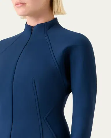 Akris Techno Neoprene Long-Sleeve Zip-Front Dress | Thumbnail 5 Akris Techno Neoprene Long-Sleeve Zip-Front Dress | Thumbnail 5