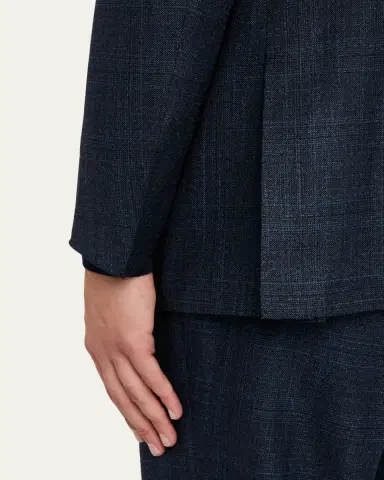 Kiton Men's Cashmere, Wool and Silk Plaid Two-Piece Suit | Thumbnail 3