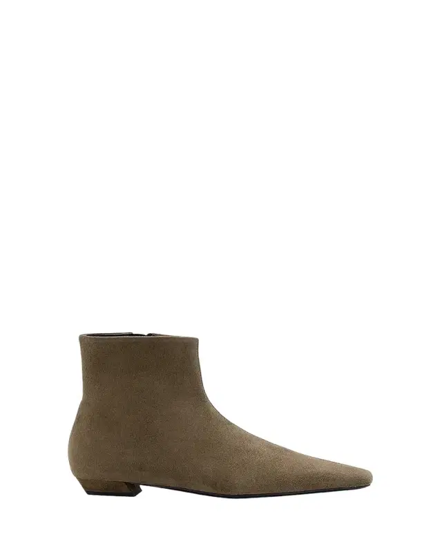 Trap Suede Zip Booties