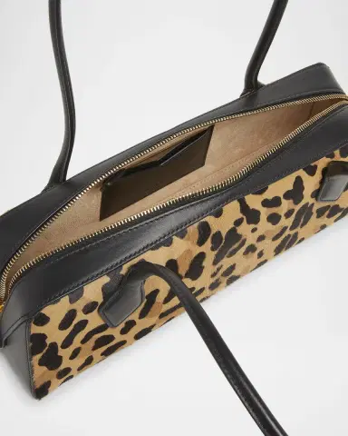 Alaïa Le Teckel Medium Shoulder Bag in Leopard Calf Hair | Thumbnail 3 Alaïa Le Teckel Medium Shoulder Bag in Leopard Calf Hair | Thumbnail 3