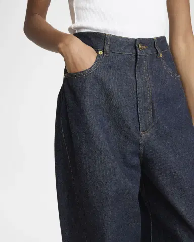 Givenchy Mid-Rise Barrel-Leg Denim Cocoon Trousers | Thumbnail 4