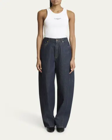 Givenchy Mid-Rise Barrel-Leg Denim Cocoon Trousers | Thumbnail 6