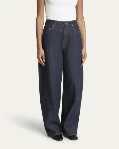 Givenchy Mid-Rise Barrel-Leg Denim Cocoon Trousers | Thumbnail 8