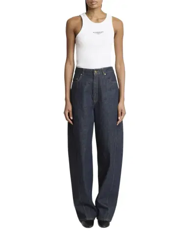 Givenchy Mid-Rise Barrel-Leg Denim Cocoon Trousers | Thumbnail 1