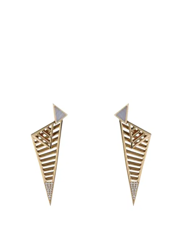 JV INSARDI Fenestra Arc Edge Earrings