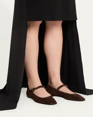 Le Monde Béryl Suede Mary Jane Ballerina Flats | Thumbnail 2
