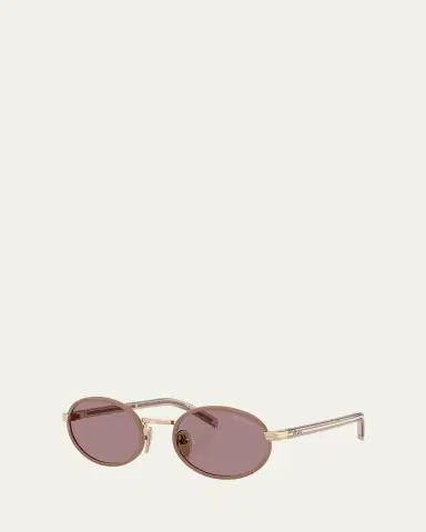 Prada PR B56S Oval Steel Sunglasses | Thumbnail 2 Prada PR B56S Oval Steel Sunglasses | Thumbnail 2