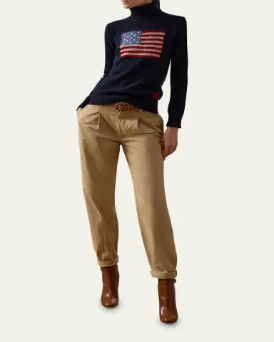 Ralph Lauren Collection Flag Cashmere Turtleneck Sweater | Thumbnail 2