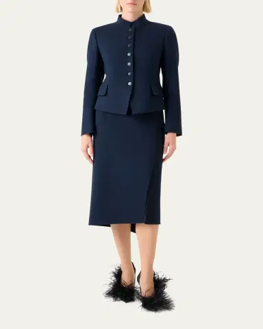 Akris Deva Wool Flannel Double-Face Jacket | Thumbnail 2 Akris Deva Wool Flannel Double-Face Jacket | Thumbnail 2