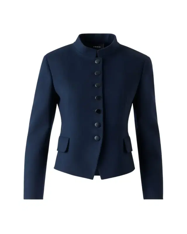 Akris Deva Wool Flannel Double-Face Jacket