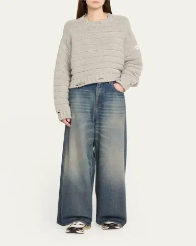 MM6 Maison Margiela Distressed Crewneck Sweater | Thumbnail 2 MM6 Maison Margiela Distressed Crewneck Sweater | Thumbnail 2