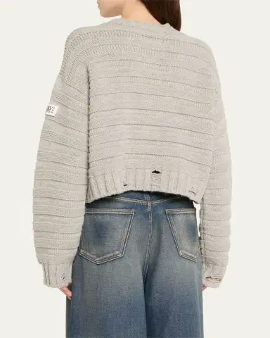 MM6 Maison Margiela Distressed Crewneck Sweater | Thumbnail 3 MM6 Maison Margiela Distressed Crewneck Sweater | Thumbnail 3
