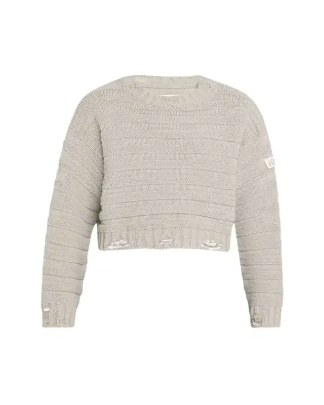 Distressed Crewneck Sweater