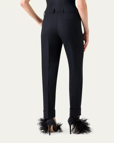 Akris Maxima Wool Stretch Flannel Skinny-Leg Ankle Pants | Thumbnail 3 Akris Maxima Wool Stretch Flannel Skinny-Leg Ankle Pants | Thumbnail 3