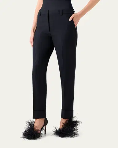 Akris Maxima Wool Stretch Flannel Skinny-Leg Ankle Pants | Thumbnail 4 Akris Maxima Wool Stretch Flannel Skinny-Leg Ankle Pants | Thumbnail 4