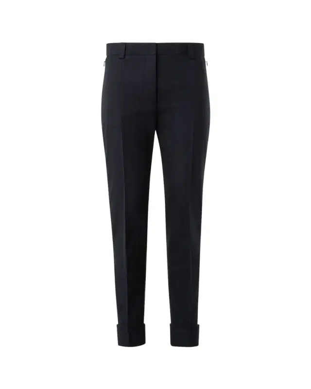 Akris Maxima Wool Stretch Flannel Skinny-Leg Ankle Pants