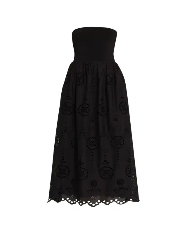 Matteau Strapless Knit Broderie Dress