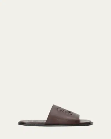 Loewe Men's Flex Anagram Soft Calfskin Slide Sandals | Thumbnail 6 Loewe Men's Flex Anagram Soft Calfskin Slide Sandals | Thumbnail 6
