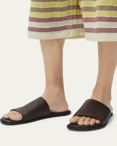 Loewe Men's Flex Anagram Soft Calfskin Slide Sandals | Thumbnail 7 Loewe Men's Flex Anagram Soft Calfskin Slide Sandals | Thumbnail 7