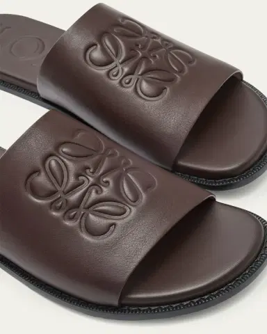 Loewe Men's Flex Anagram Soft Calfskin Slide Sandals | Thumbnail 8 Loewe Men's Flex Anagram Soft Calfskin Slide Sandals | Thumbnail 8